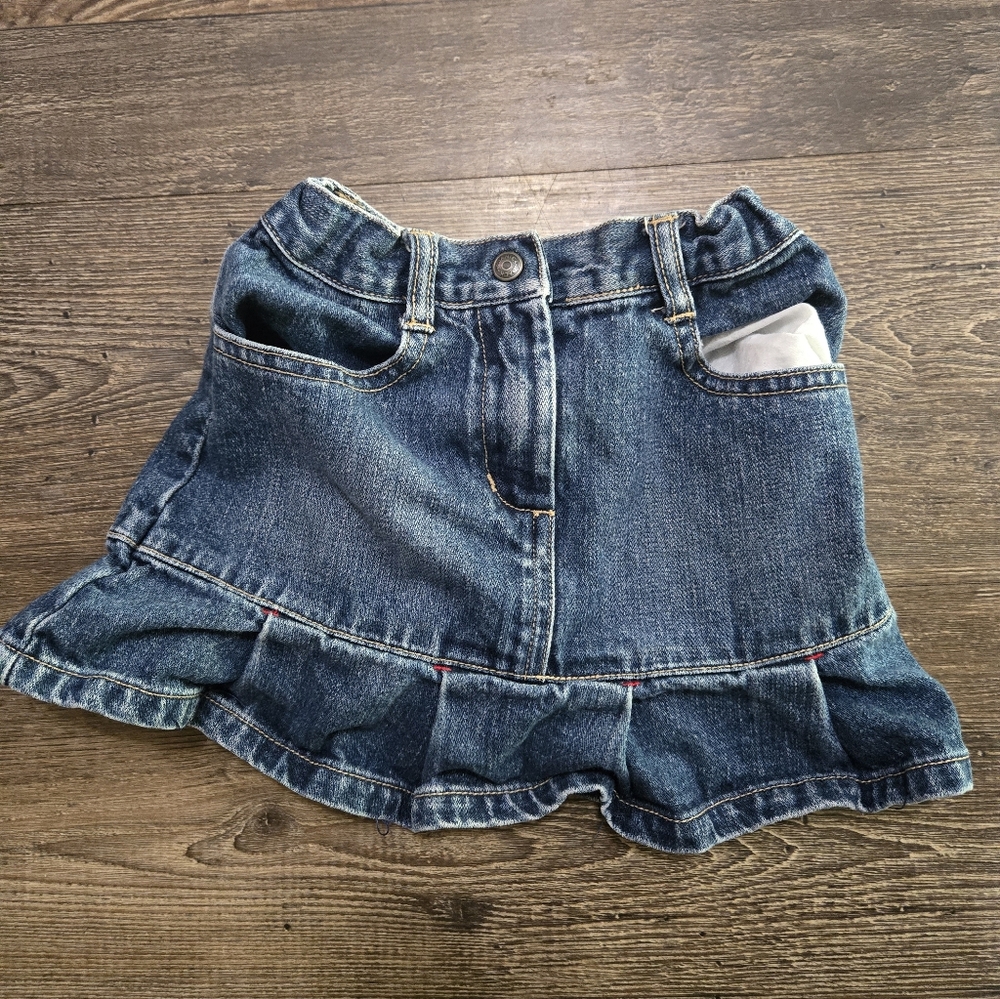 Janie & Jack Girls Ruffled Denim Jean Skirt